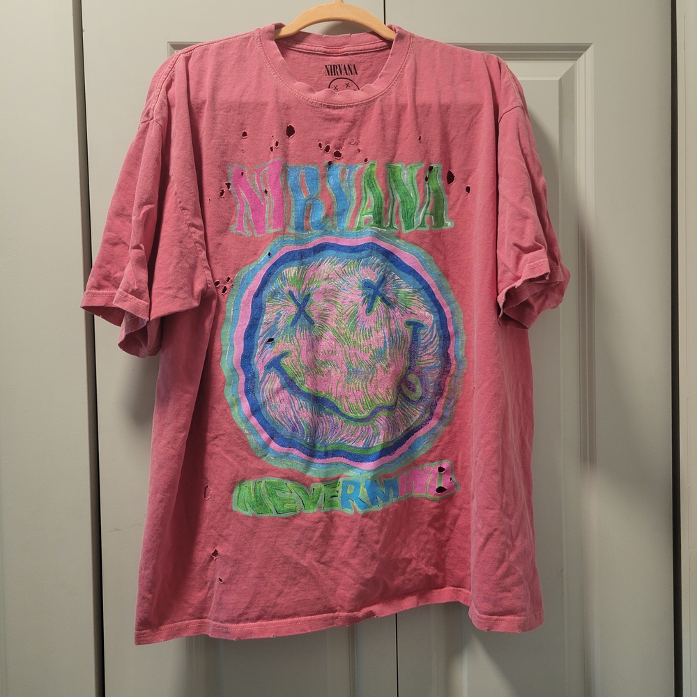 Urban Outfitters Nirvana Distressed Graphic Tee
